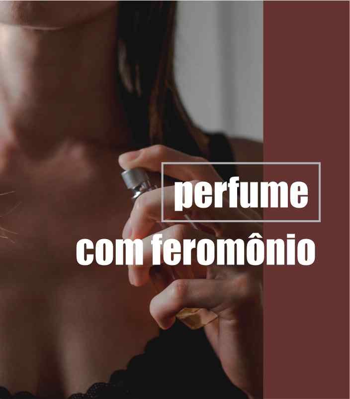 capa de post perfume com feromonio mostra mulher borrifando perfume no pescoço
