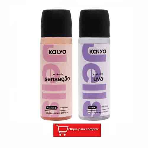 kit com 2 lubrificantes beijaveis sensação kalya