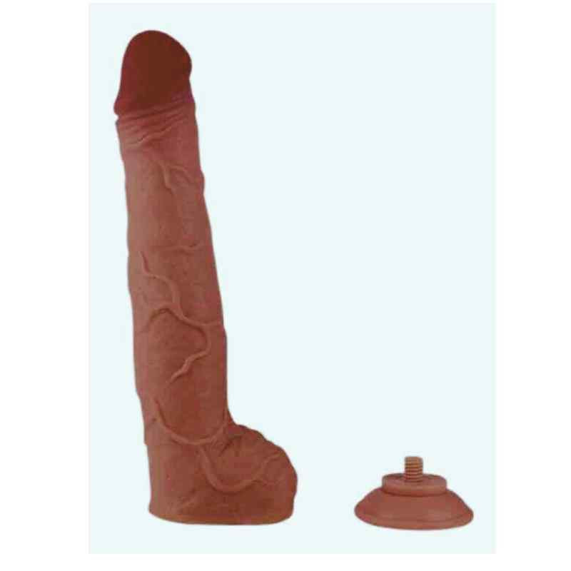 Dildo Com Ventosa Removível Dupla Camada Cyberskin 29,7 X 5,6 cm