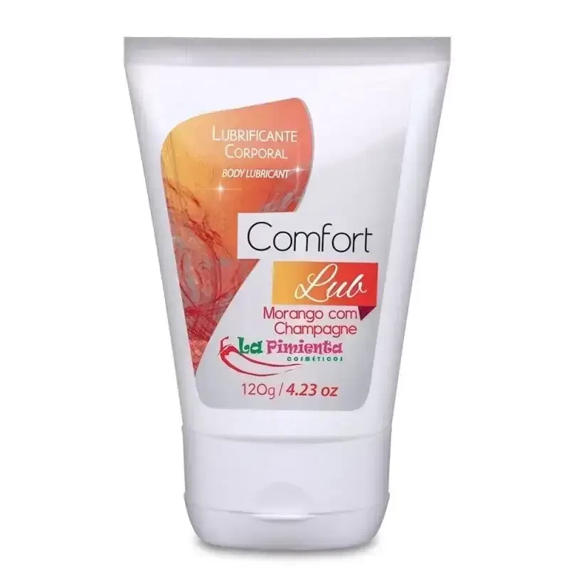 Gel Lubrificante Íntimo Beijável Morango Com Champanhe