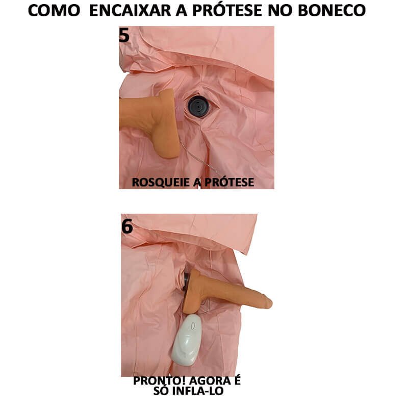detalahe do ânus e pênis Boneco Inflável Com Pênis Realístico Cyber. Com Vibração. Mede 1,65