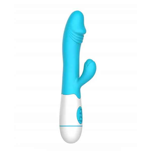 vibrador dupla estimulação na cor azul