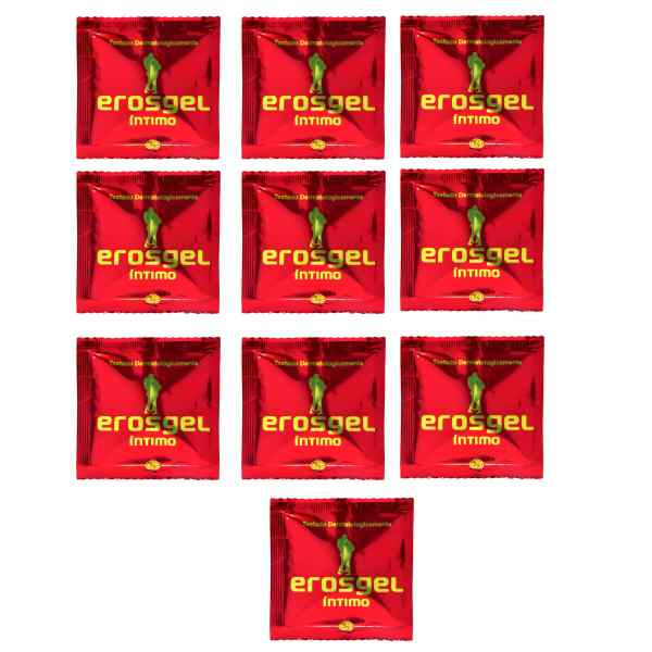 Lubrificante Em Sachê Kit Com 10 Erosgel. Gel lubrificante Intimo Base Água. 5g Cada