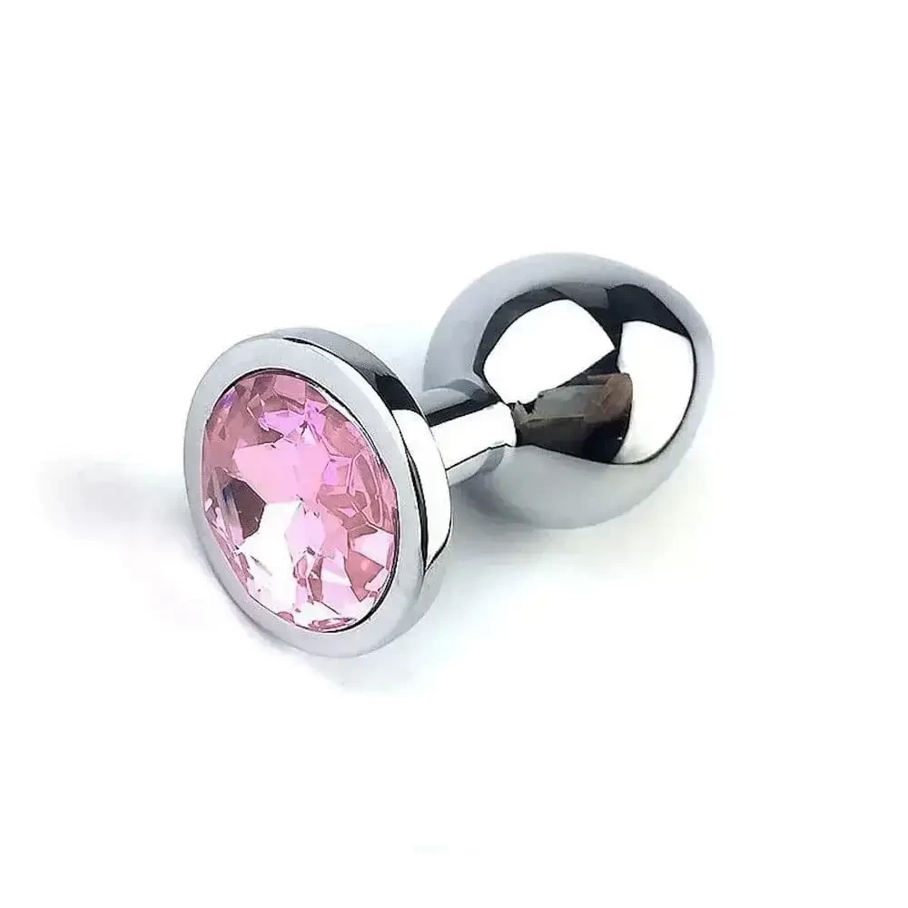 Plug Anal Rosa Metal P Pedra Iniciantes