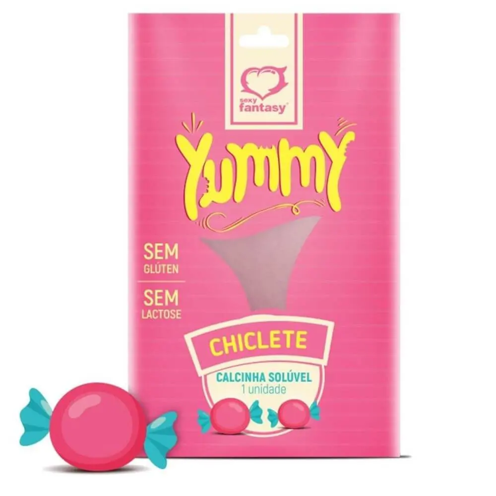 Calcinha Comestível Sabor Chiclete. Derrete Na Boca. Tamanho Único
