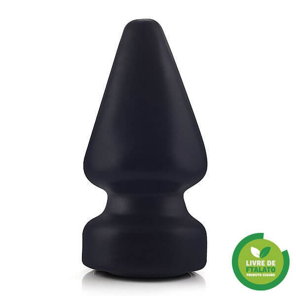 Plug Anal Preto Imenso Ventosa  24cmx11cm