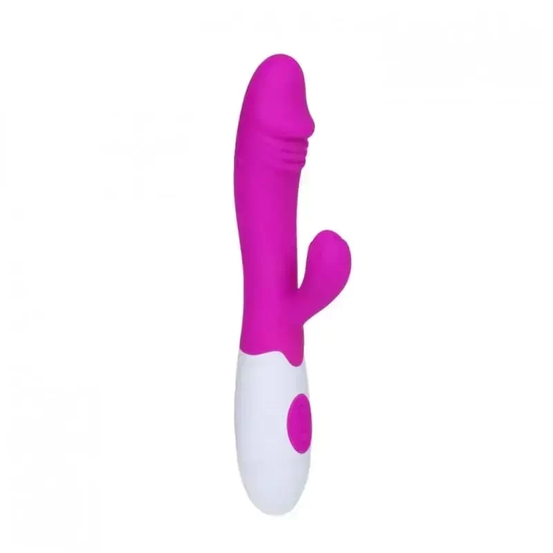 Imagem vibrador dupla estimulação clitóris e ponto g 10 vibrações roxo jack-rabbit