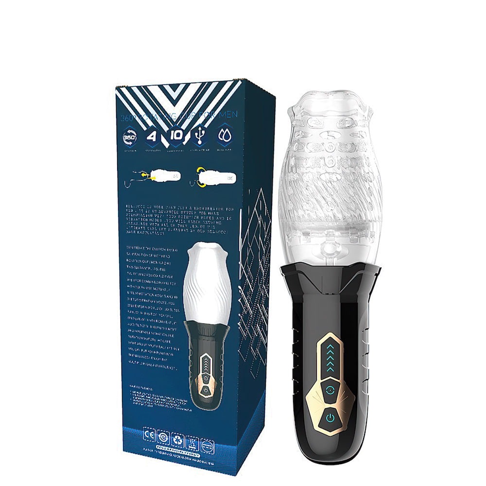 embalagem Masturbador Rotativo Vibrador Para Homem. Recarregável 10 vibraçoes