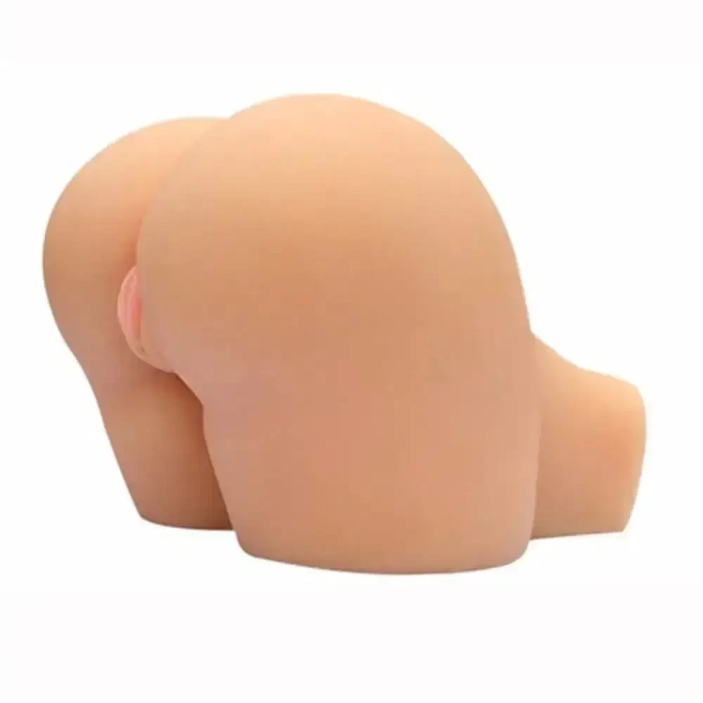 vista de lado Super Masturbador Masculino Réplica Bunda Grande Em Cyberskin Sem Vibração