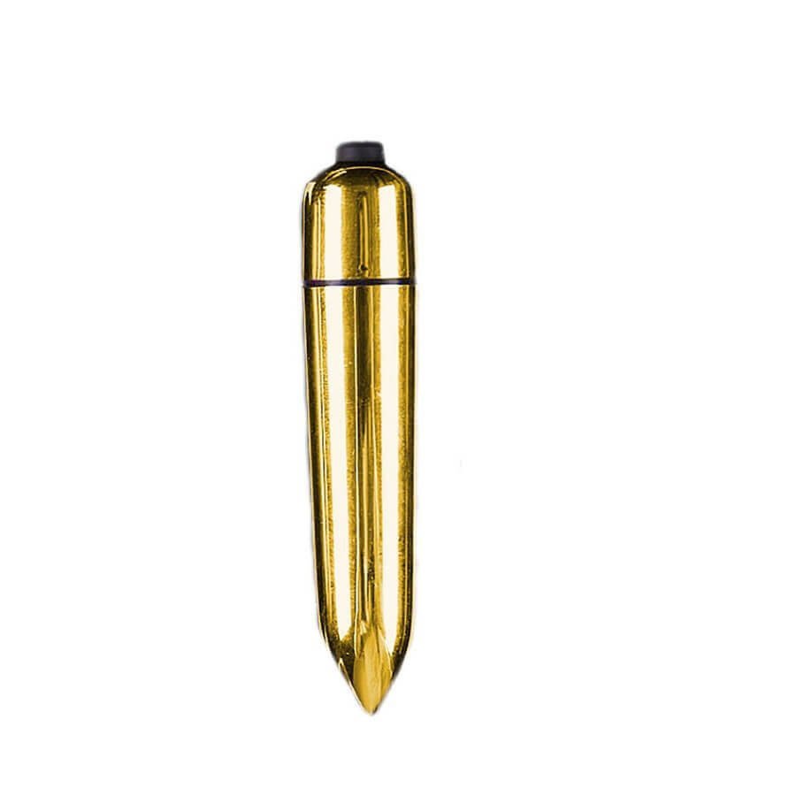 Imagem vibrador bullet sem fio dourado