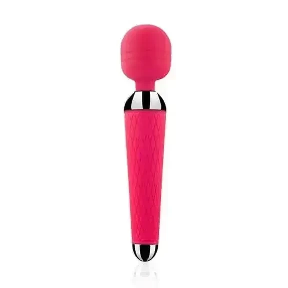 Imagem de vibrador varinha mágica 20cm recarregável cor pink