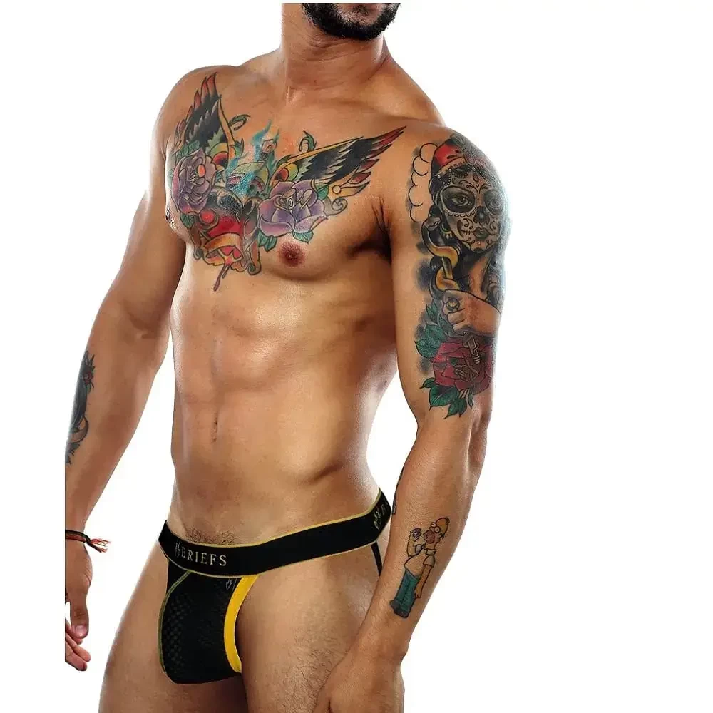 cueca-jockstrap-honeycomb-amarela-tamanho-unico