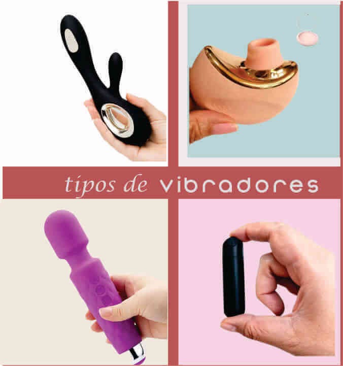 quatro imagens de tipos de vibradores