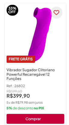 imagem de sugador clitorino power recarregável