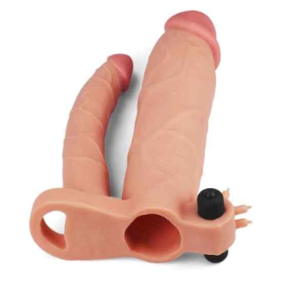 capa peniana dupla com vibro e anel escrotal