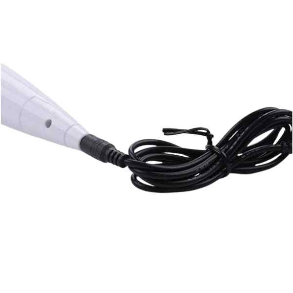 cabo carregador acoplado ao mini vibrador varinha magica 18cm recarregável