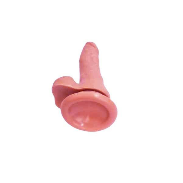 detalhe da ventosa penis de borracha realistico pequeno