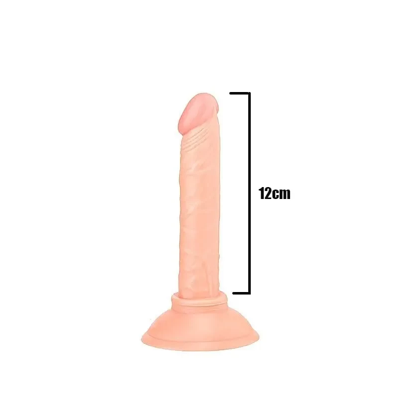 Pênis De Plástico Macio. Borracha Realística. Pequeno Importado 12cm Penetráveis Ventosa