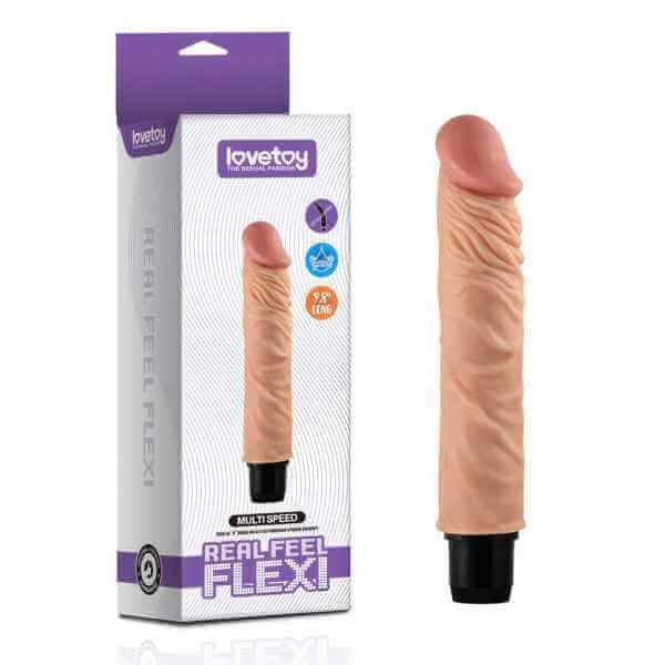 real feel 95Pênis Realístico Vibratório Real Feel 9.5 Prova D'Agua Mede 24 x 4. Penetráveis 20 x 4cm