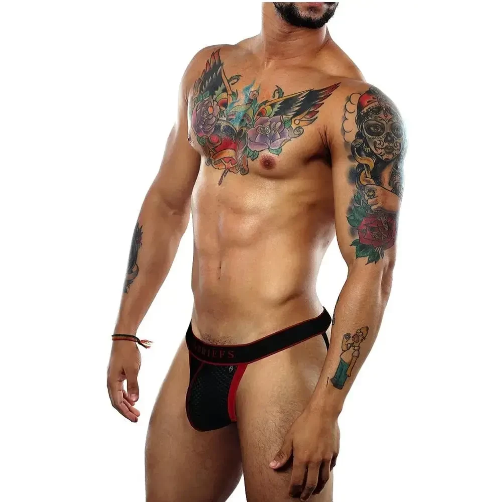 homem vestido em cueca jockstrap honey comb