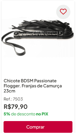chicote com franjas