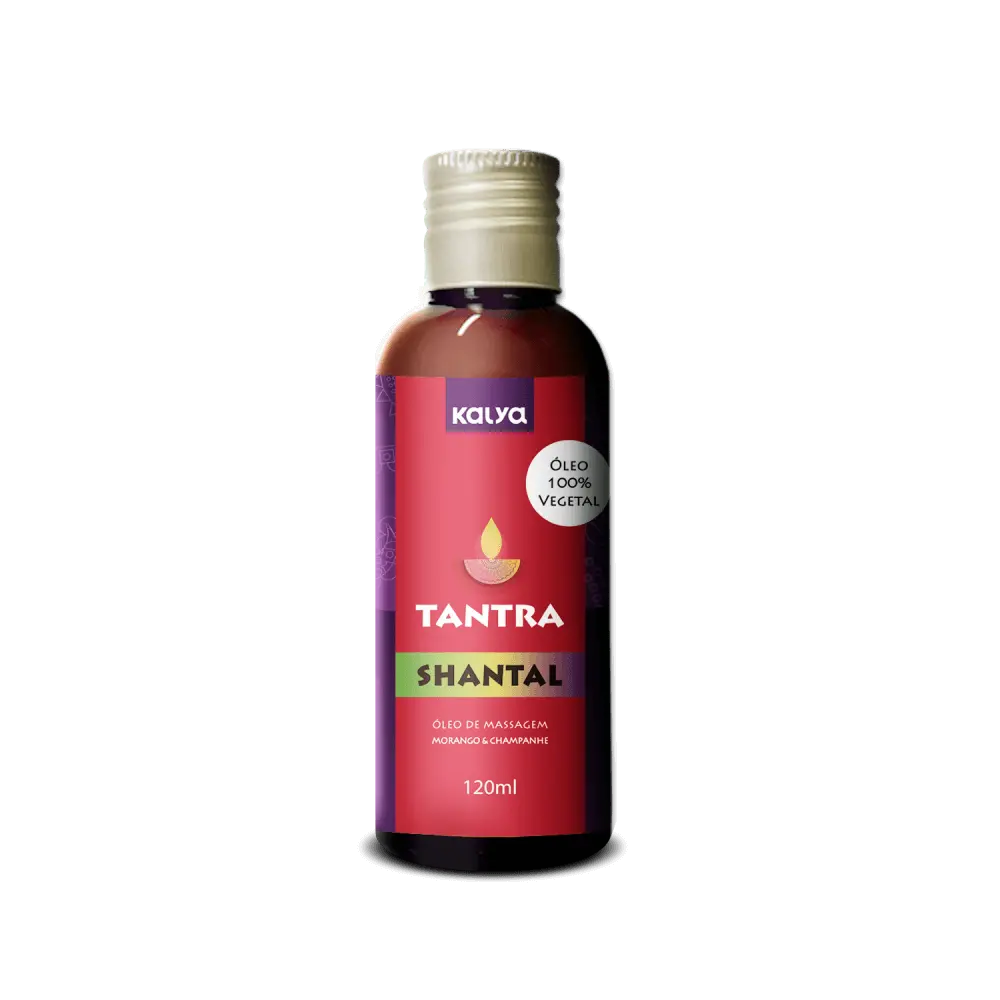 Tantra Shantal Óleo Afrodisíaco Para Massagem Morango Com Champanhe 120ml