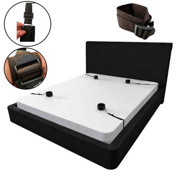 Kit Para Sexo Com Algemas Bondage Mais Tornozeleiras Para Prender Na Cama