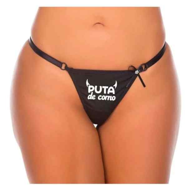 mulher vestida em calcinha puta de corno