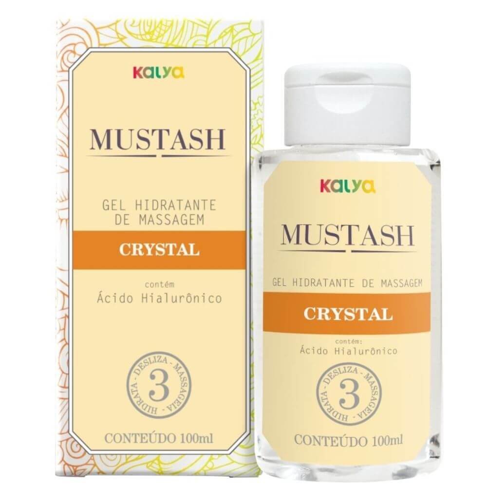 mustash cristal lubrificante sexual base agua com acido hialuronico