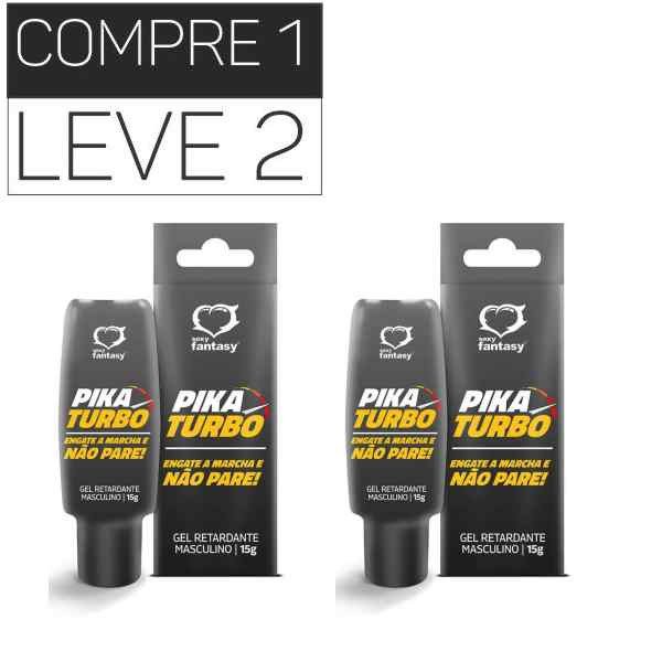 Compre 1 Leve 2 Gel Retardante Masculino Pika Turbo