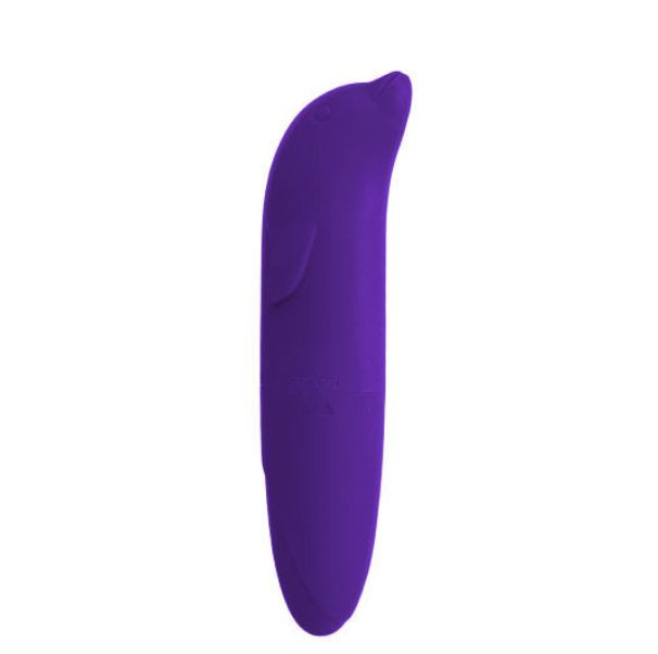 Vibrador De Golfinho Ponto G. Aveludado Roxo