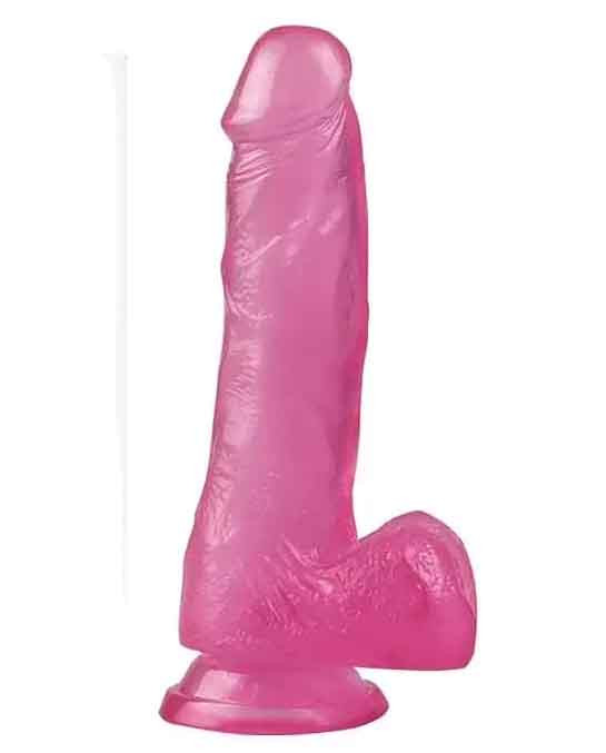 dildo com ventosa na cor pink