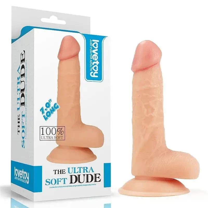 Pênis Dildo Realístico Ultra Macio Ventosa 19cm x 3,6cm Penetráveis 14,5cm