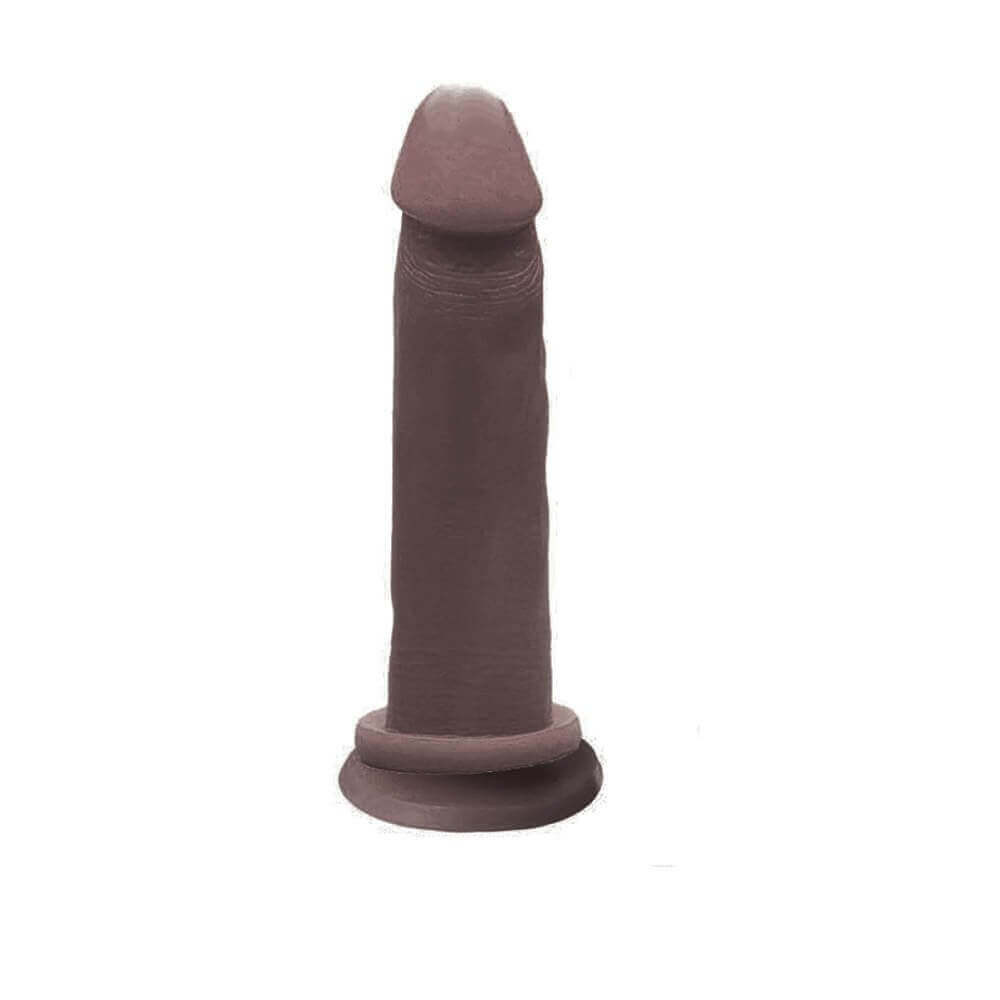 Prótese De Silicone. Pênis Ventosa. Realístico. Mede 19,5 x 4,5 Marrom