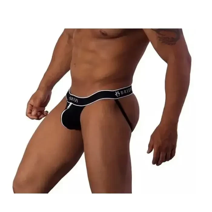 cueca-jockstrap-zip-fastener-preta-tamanho-unico