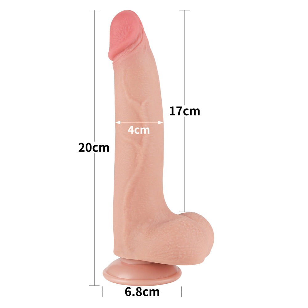 penis cyber skin dupla camada com dimensões