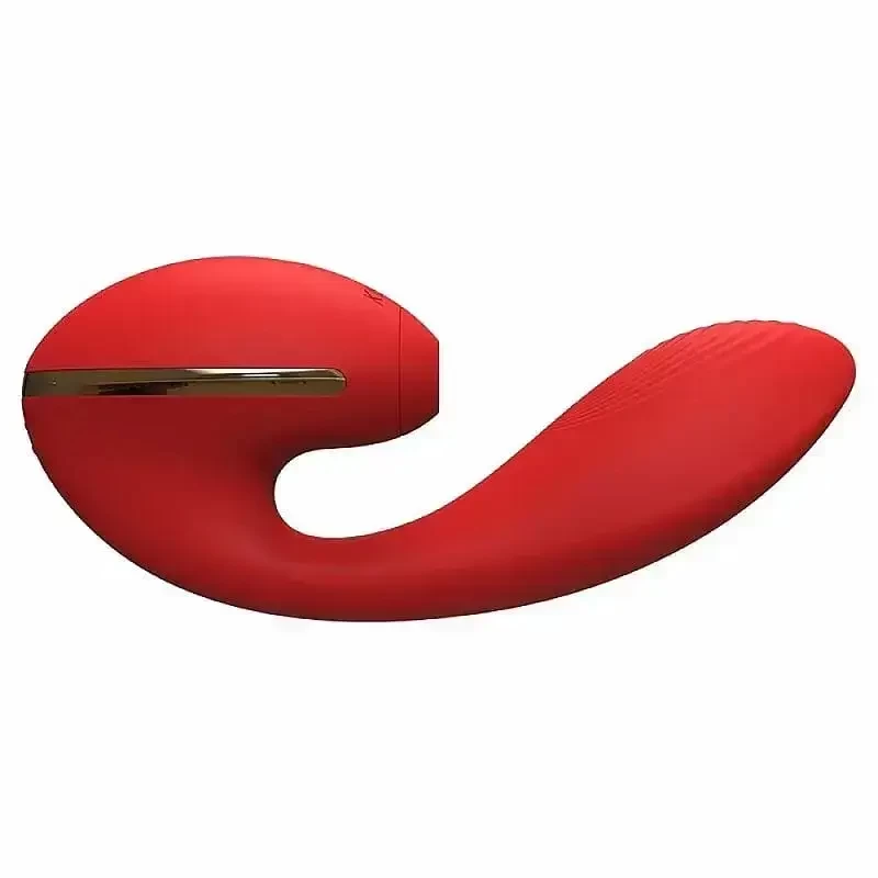 Imagem vibrador sugador clitóris ponto g aquece recarregável