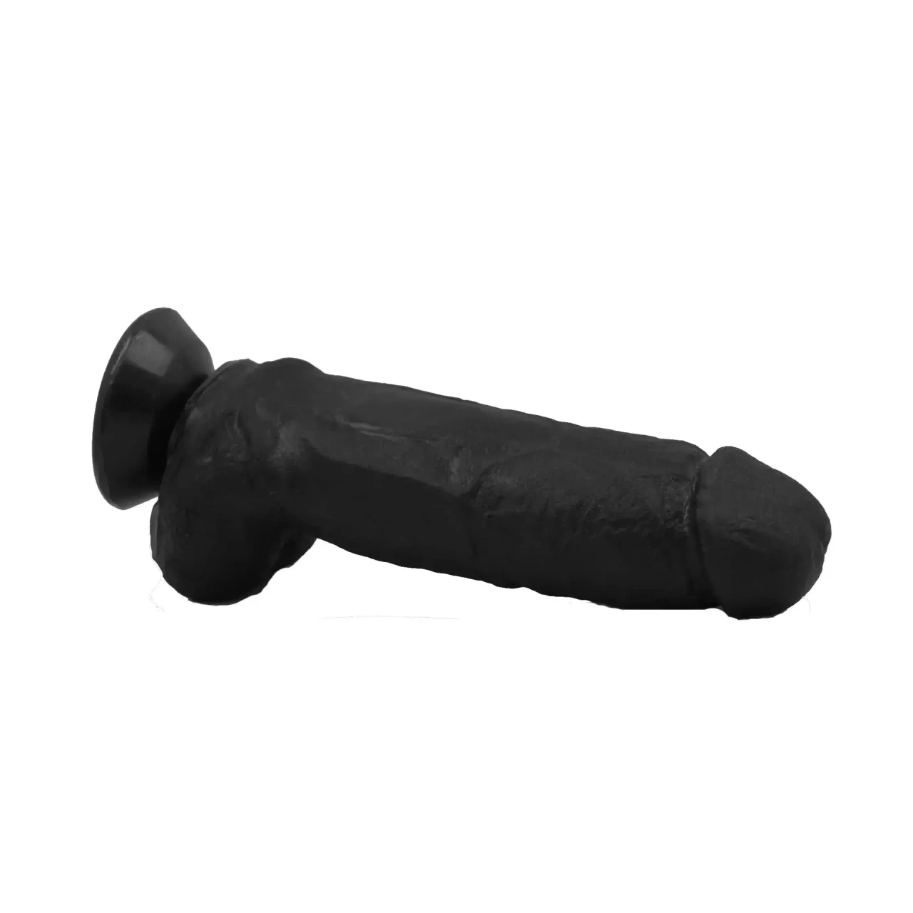 Pênis Dildo Grande E Grosso Com Ventosa Preto 22x6 cm