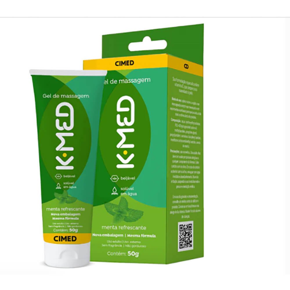 Gel Lubrificante Íntimo K-med Beijável Menta Refrescante 50g