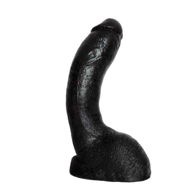 penis de borracha preto curvo