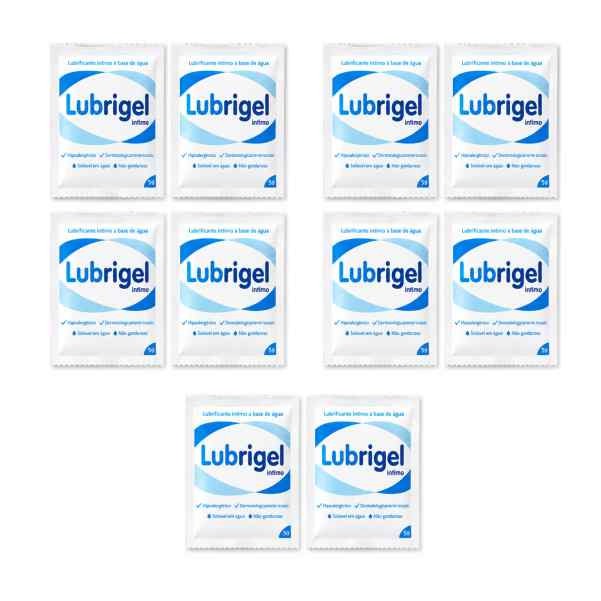 Lubrificante Em Sachê Kit Com 10 Lubrigel. Gel lubrificante Intimo Base Água. 5g Cada