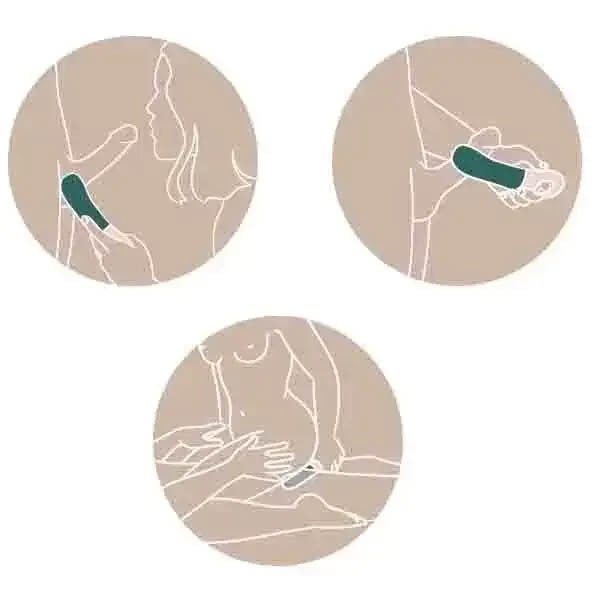 ilustração de vibrador fun factory masculino sendo usado enquanto a parceira faz sexo sexo