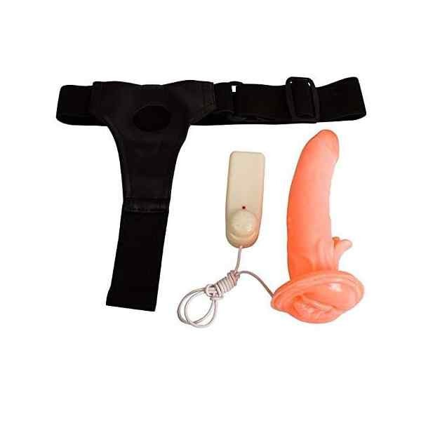 ultra harness capa com cinta detalhe da entrada em formato de vagina