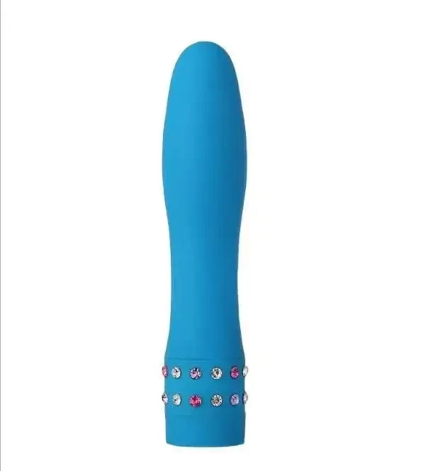 Imagem vibrador bullet diamond azul