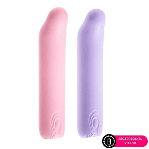 Vibrador Golfinho Bullet Silicone Líquido Recarregável 10 Modos De Vibração Mede 10cm x 2cm