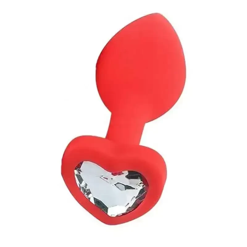 Plug Anal Silicone P Com Pedra Vermelha Joia Rara