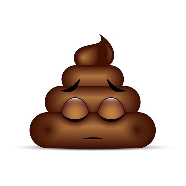 ilustração de emoji divertido de coco marrom envergonhado