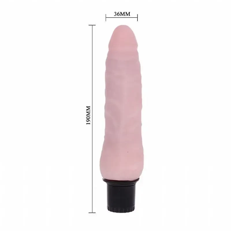 pênis em cyberskin com vibração a prova d’água com 18cm penetráveis
