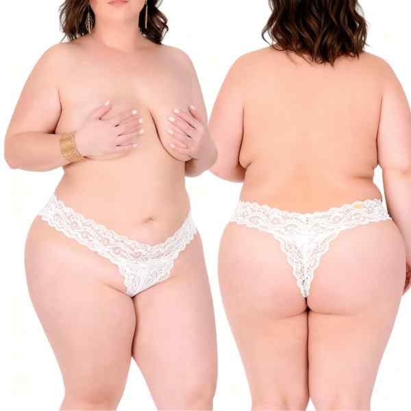 Calcinha Plus Size Sexy Renda Preta. Indicada Para Vestir Do 48 ao 50