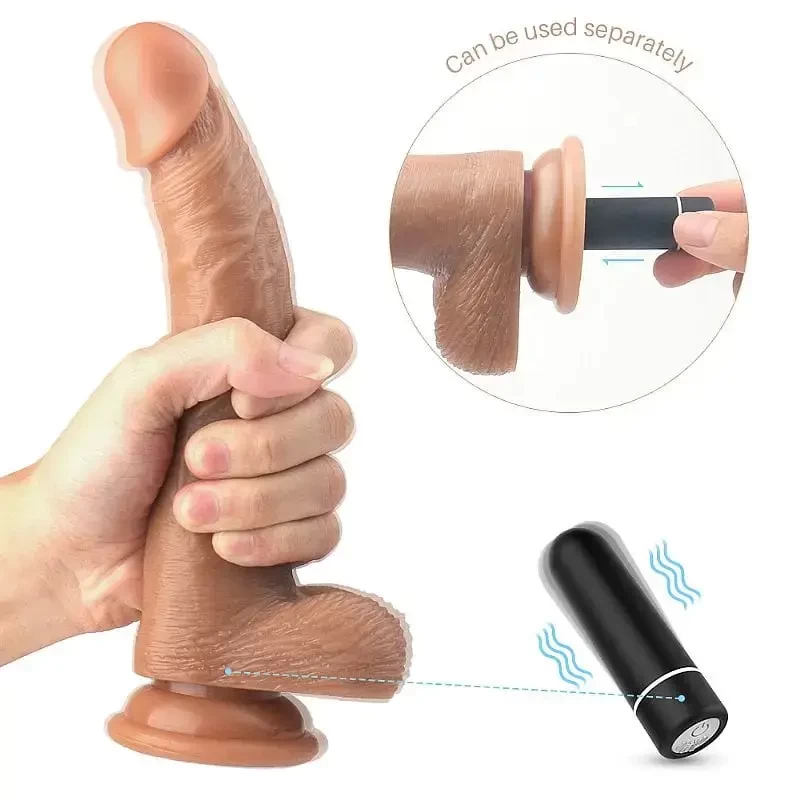 Pênis Dildo Ventosa Cápsula Recarregável 17cm x 3,5 Penetráveis